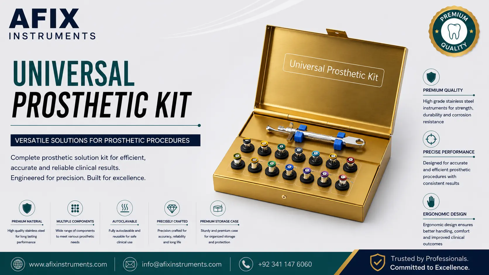 Professional Prosthetic Procedure Kit for Dental Clinics